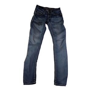 Truth Be Told Honest Low Rise Fit Jeans Junior Size 7 Blue Denim *Please Read*
